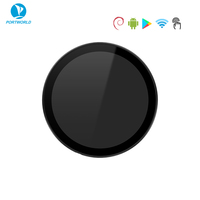 Portworld Panneau intelligent rond de 5 pouces avec écran IPS, design métallique, Android 11, écran tactile, contrôle par application pour une utilisation à domicile et à l'hôtel