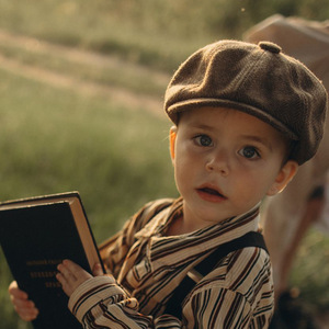 Béret pour enfants MIO Classic, 8 panneaux, style Peaky <span class=keywords><strong>Paperboy</strong></span>, béret pour hommes, casquette de newsboy, en plusieurs couleurs et tailles pour enfants - Product Image 6