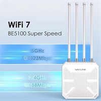 Router WiFi 7 para Exteriores WAVLINK BE5100, Doble Banda, 2.5G WAN LAN, IP67 Impermeable, PoE, Repetidor Mesh, Punto de Acceso WN573HBE2