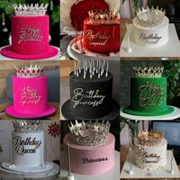 Instagram-stil glückwunsch-zum-geburtstag acryl-torte seite dekoration königin glückwunsch-zum-geburtstag acryl-torte topper neues design