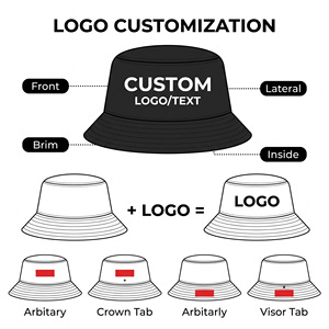 Wholesale <b>Reversible</b> Streetwear Double Layer <b>Bucket</b> <b>Hat</b> for Men Women Custom Packable Breathable Uv Protection Fisherman Cap - Product Image 4