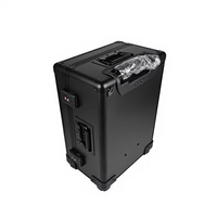 Boîte de rangement pour cartes gradées en aluminium, 4 rangées, doublure EVA, compatible PSA/BGS/FGS/SGC, étanche et antichoc avec protection 360° °   Chariot à roulettes