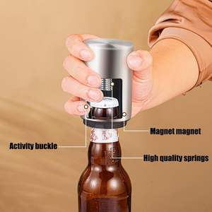 Destapador de Botellas Magnético de Acero Inoxidable, Automático, con Logotipo Grabado con Láser Personalizado, Regalo Popular - Product Image 5