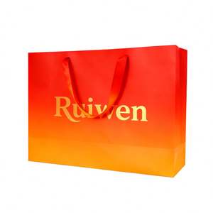 Sacs cadeaux personnalisés, emballages de luxe pour parfums de boutique, petits sacs en papier noir pour bijoux de mariage avec poignées - Product Image 2