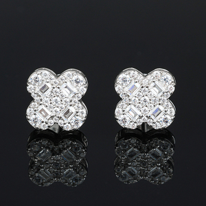 Hot-bán <span class=keywords><strong>925</strong></span> Bạc Stud Bông tai cho phụ nữ đồ trang sức thời trang với 5A mo Zircon cho đám cưới và quà tặng cao cấp - Product Image 4