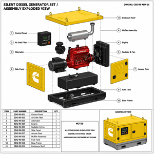 Grupo Electrógeno Diésel de Tipo Abierto Insonorizado para Motores Cummins, Weichai, Perkins, Yuchai, 135KW/169KVA, Duradero, Bajo Ruido, EPA, EAC, CE - Product Image 3
