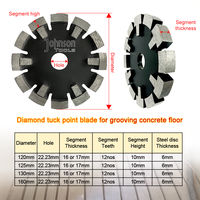 120 Lames de scie à pointe diamantée pour chauffage au sol de 125 mm pour béton dur