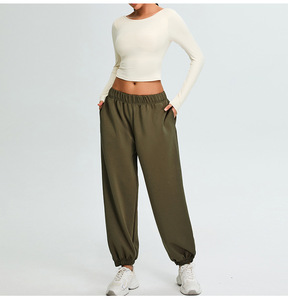 Nouveau automne et hiver Slim Sports Big <span class=keywords><strong>U</strong></span> beau dos course Fitness Logo personnalisé couleur unie survêtement femme - Product Image 2