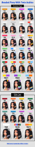 Extensión de pelo para niños Vivian con lazo y cuentas, accesorios de cuentas para el cabello para niños, coleta trenzada para niñas - Product Image 2