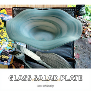 Vente en gros de bols à salade créatifs en verre pour fruits et légumes, assiettes écologiques pour restaurants, hôtels et fêtes - Product Image 2