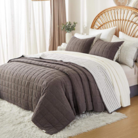 Ensemble de literie de luxe pour lit queen size, 100% coton, couleur unie, comprenant une housse de couette