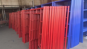 Système d'échafaudage galvanisé avec échelle traversante, structure en H, plateforme d'échafaudage en acier robuste pour support de construction - Product Image 3