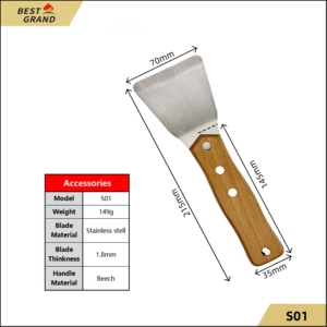 Công Nghiệp Thép Không Gỉ <span class=keywords><strong>Putty</strong></span> Dao Gỗ Xử Lý Lớn <span class=keywords><strong>Scraper</strong></span> Scoop Thìa Harpoon Phụ Kiện Cho Hàn Căng Trần - Product Image 2