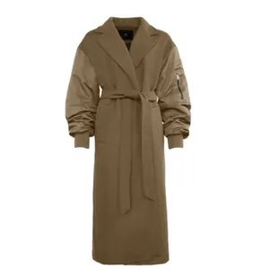 Windbreaker Blend Oversize High Quality Loose Wool Winter Long Coat for Women Ladies