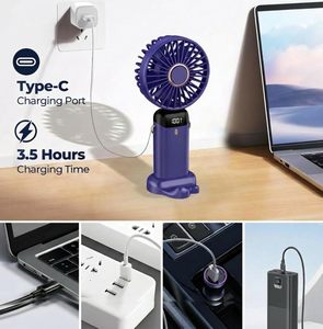 2026 New USB Handheld <b>Fan</b> Mini Portable Charging Foldable Plastic Electric <b>Fan</b> for Office & Student Car Outdoor Use Perfect Gift - Product Image 4