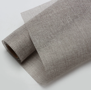 48CMX 5Y High Quality Eco-Friendly Light Grey Linen Fabric <b>Flower</b> Wrapping Paper Roll Mesh <b>Bouquet</b> <b>for</b> Wedding Christmas Gifts - Product Image 1