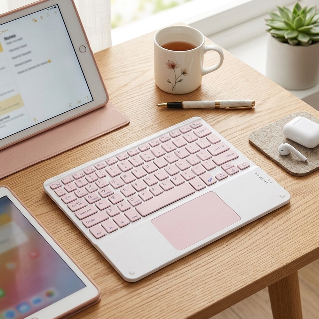 Mini TouchPad Wireless Bluetooth Keyboard with Integrated Mouse for ipad air 4 5 6 7 9th 10th 10.9 Inch Pro 11 12.9 13 Inch M234