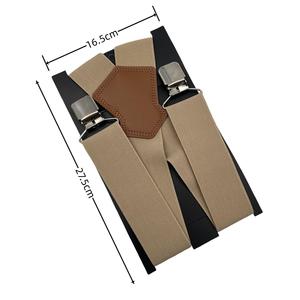 Heavy Duty X-Back Work Tirantes para hombres con parche de cuero y clips fuertes - Product Image 5