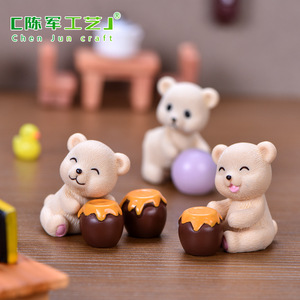 Los más vendidos: Adornos de jardín Chunjun, figuras de animales adorables, bolas de nieve, oso, olla de miel, patito. - Product Image 5