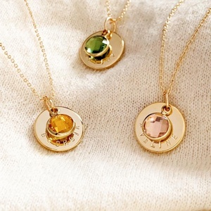 Colliers personnalisés en forme de cœur en <span class=keywords><strong>argent</strong></span> 925 pour femmes, breloques en pierre de naissance, coeur vierge gravé, 2023 - Product Image 5