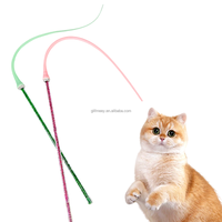 Bâton de chatouillage interactif en silicone souple pour chat, jouet anti-ennui pour chaton