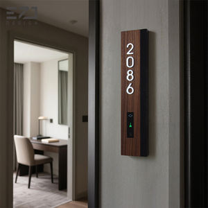 แผ่นป้ายไฟ LED ประตูห้องโรงแรมทำจากไม้อิเล็กทรอนิกส์พร้อม DND Mur บริการแขกติดตั้งง่าย - Product Image 4