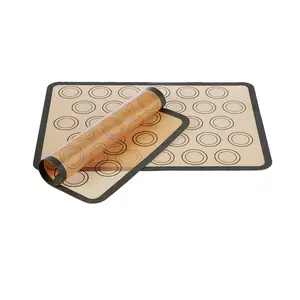 BPA-무료 비 스틱 실리콘 베이킹 매트 식품 등급 실리콘 마카롱 베이킹 시트 최소 주문 100 개 - Product Image 1