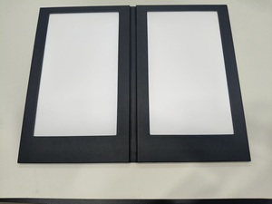 Cubierta de Cuero PU Personalizada para Menú de 2 Páginas, Soporte para Menú con Iluminación de Mesa, Menú LED Recargable - Product Image 4