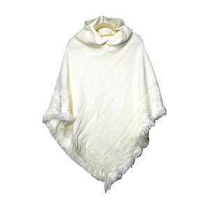Venta al por mayor, poncho personalizado de gran tamaño, Jersey de punto pointelle, ropa de mujer de Sudáfrica, estilo mexicano - Product Image 5