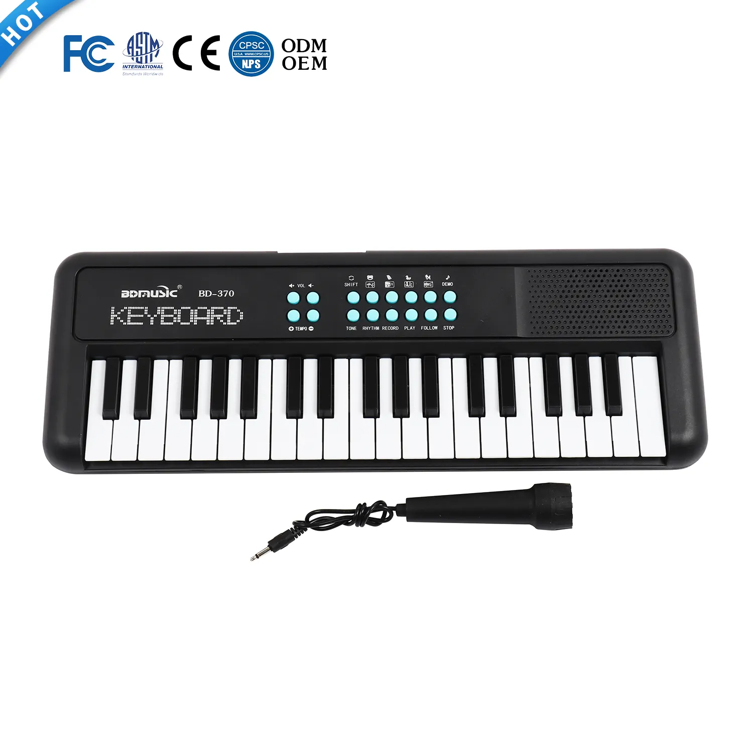 BD Music 37 teclas Mini juguete instrumentos musicales teclado buena calidad teclado electrónico mejor regalo de cumpleaños órgano musical