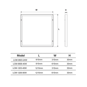 80 Wát 160lm/W IP40 bevel cạnh thiết kế không có Strobe TPA/tpb LED trần ánh sáng phòng thí nghiệm - Product Image 4