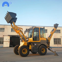 Nuovo Escavatore Mini Retro con Motore Diesel CE EPA, Trattore Agricolo con Retroescavatore 4x4