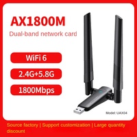 Tarjeta de red inalámbrica Wifi6 Gigabit 5G Banda dual AX1800M Tarjeta de red Computadora Wifi Receptor de red