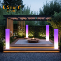 Lampe de sol LED cylindrique moderne avec commande par application, lampe de table décorative sans fil rechargeable pour restaurant et hôtel