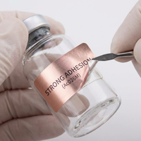 Etiquetas Personalizadas de Lujo en Oro Rosa para Viales de PDRN, Adhesivos Metálicos para Empaque de Soluciones Meso y Skin Booster