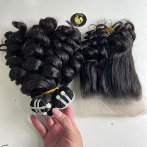 Premium Loose Curl Raw Vietnamese Hair – Soft, bouncy curls with natural shine. <b>Tangle</b>-free, long-lasting & 100% human hair. - Product Image 2