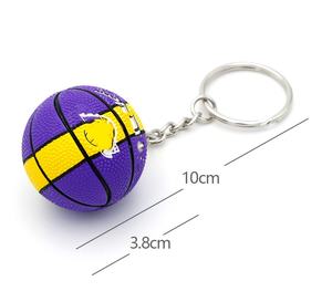 <span class=keywords><strong>Sneaker</strong></span> in gomma e cuoio Pu basket palla portachiavi Club stampa a caldo Logo 3d <span class=keywords><strong>Mini</strong></span> basket portachiavi - Product Image 4