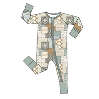 Pyjama bébé en bambou à fermeture éclair, vêtements de Noël pour nouveau-né, collection automne pour enfants