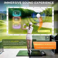 Pantalla de Impacto para Práctica de Golf Extra Ancha de 58/60 Pulgadas, 4K HD, Plegable, de Secado Rápido, Transpirable, 100% Poliéster, Tejido de Malla de Punto