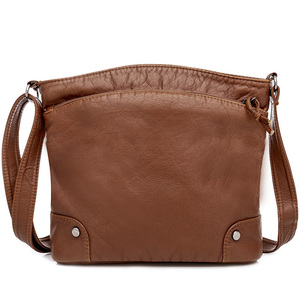 Bolso de hombro de piel sintética suave para mujer, bandolera Retro de gran capacidad, multicompartimento, nuevo diseño - Product Image 4