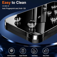 Protection d'écran en verre trempé 3D anti-espion HD transparente facile à installer pour iPhone 17 16 15 14 13 12 11 Pro Max
