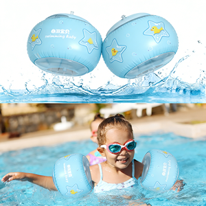 Manches de natation pour enfants Blue Star à trois chambres d'air, ailes de flottaison pour tout-petits, aides à l'apprentissage de la natation, équipement d'entraînement en piscine, vente en gros - Product Image 1