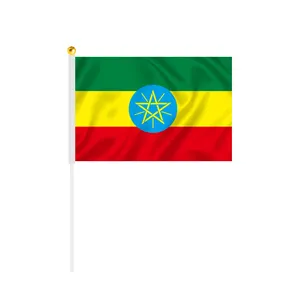 Factory Supply Digital Printing Eco-friendly Material Custom Ethiopia National Banner Flag