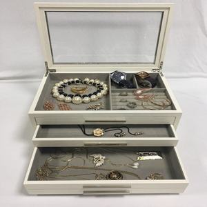 Custom Large Wooden Jewelry <b>Box</b>/Cabinet/Armoire With Lock for Women Girls Ring <b>Necklace</b> - Product Image 3