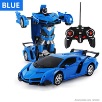 Coche de Control Remoto con Deformación de un Solo Botón, Modelo de Robot, Juguete para Niños, Regalo, Coche de Control Remoto para Niños