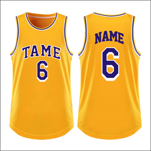 Kaus olahraga basket pria, seragam sulaman jahitan reversibel jersey dan celana pendek - Product Image 3