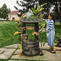 Fontaine d'eau solaire de toit pour la décoration de jardin avec LED