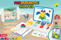 Rompecabezas de Formas Geométricas, Bloques Magnéticos de Plástico para Niños, Juego Educativo de Combinación de Patrones Geométricos, Juguete de Aprendizaje Montessori