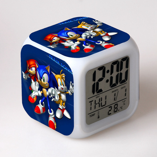 Игровой периферический звуковой Ежик Красочный будильник звуковой мальчик изменение цвета будильник