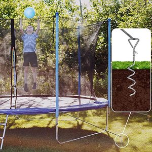 Kit d'ancrage au sol en spirale pour chien, ancre de trampoline, piquets de balançoire, ensemble de but de <span class=keywords><strong>basket</strong></span>-ball portable, crochet à broche - Product Image 6